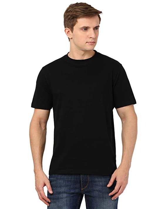 Men's Cotton Regular Fit T-Shirt (Black)