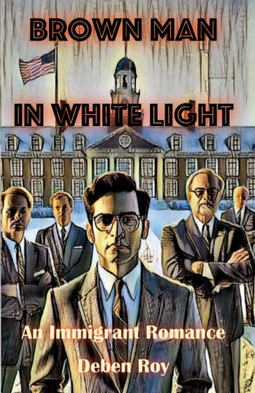 Brown Man in White Light by Deben Roy — Parabaas paperback English edition, front cover