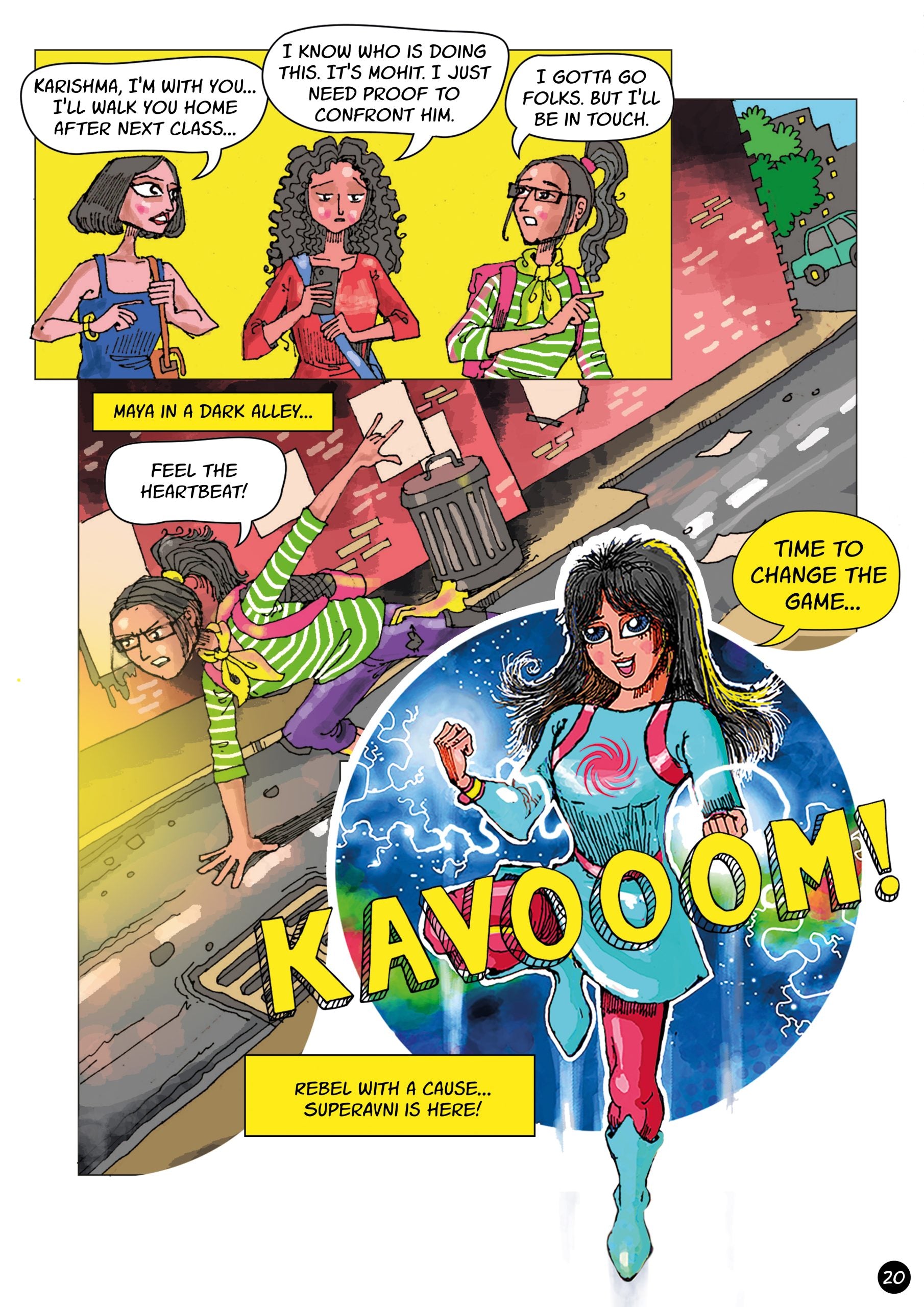 SuperAvni & The Invisible Challenge: Superhero comic book ( English graphic novel )