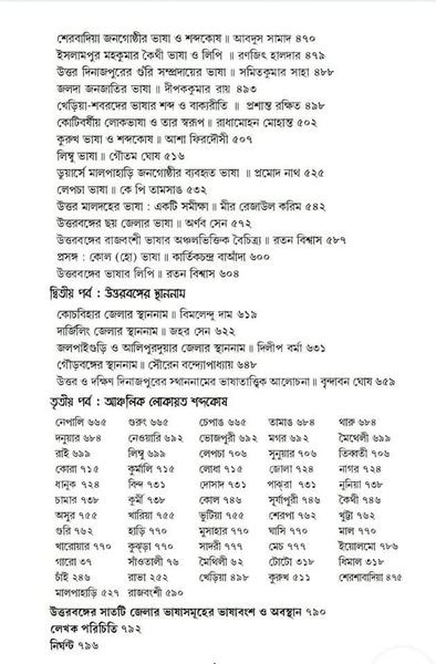 Uttarbanger Bhasha O Sthan Nam