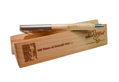 admiRaytion Satyajit Ray 100 Years Wooden Celebration Pen cum Wooden Case
