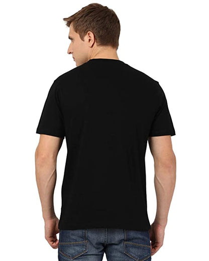 Men's Cotton Regular Fit T-Shirt (Black)