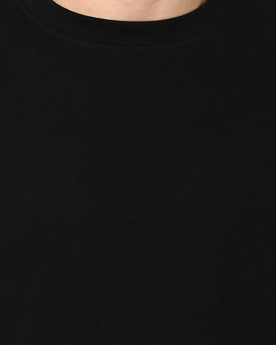 Men's Cotton Regular Fit T-Shirt (Black)