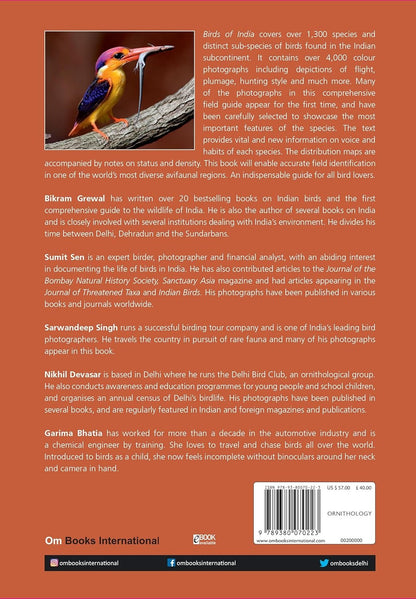 Birds of India : Pakistan, Nepal, Bhutan, Sri Lanka and Bangladesh