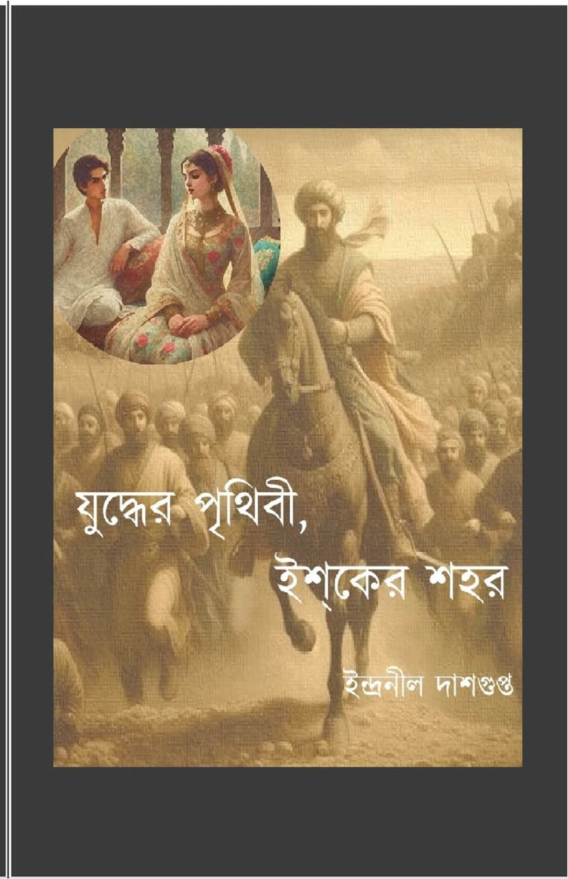 Juddher Prithibi, Ishker Shahar by Indranil Dasgupta — Parabaas hardback Bengali edition, front cover