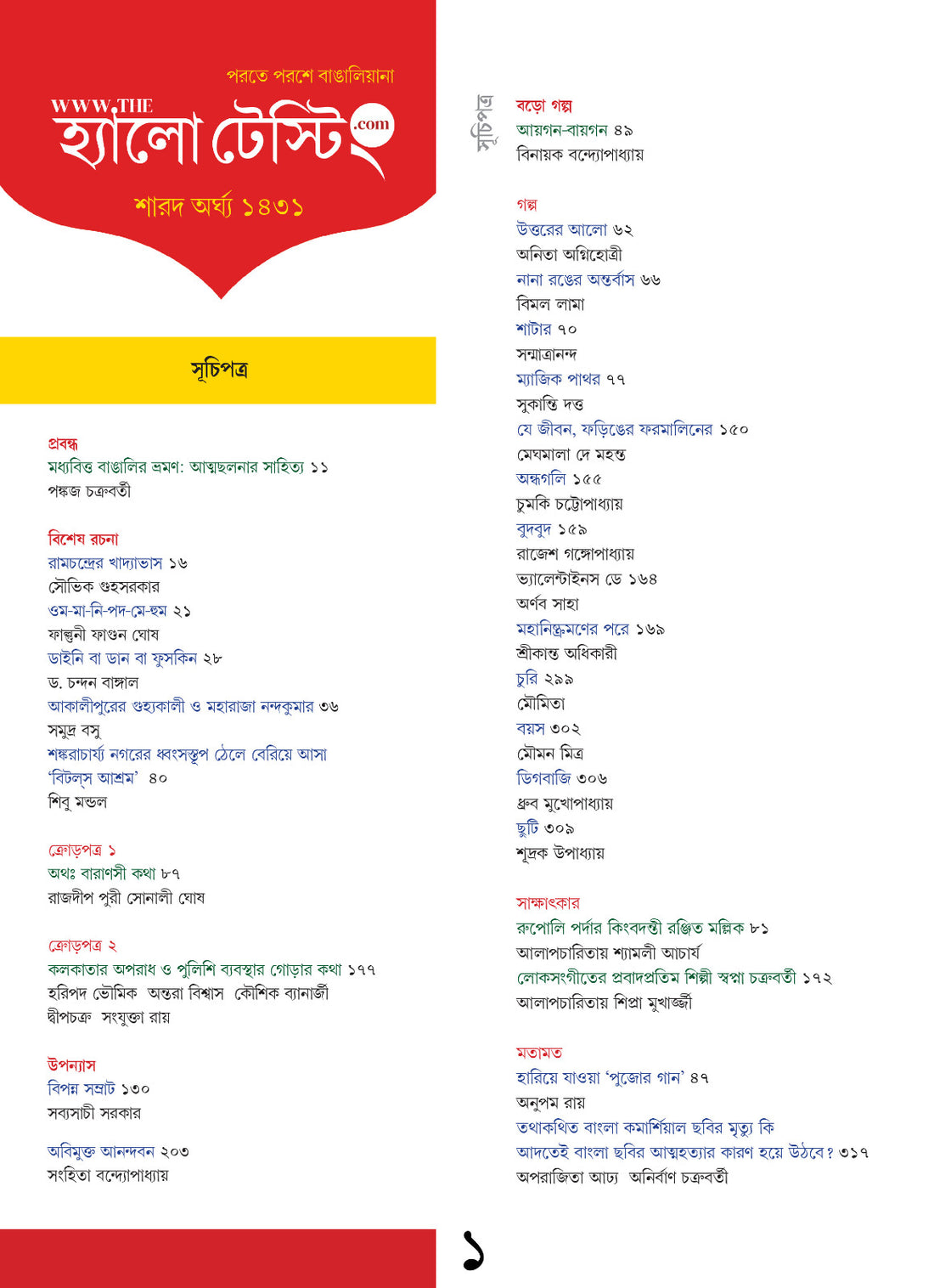 Hello Testing Sharod Arghya 1431 (2024) || Hello Testing Pujabarshiki 1431 (2024)
