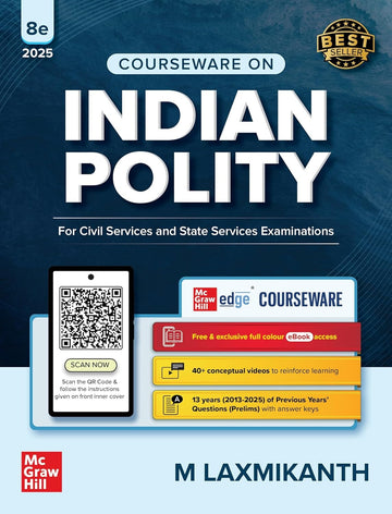 Indian Polity Courseware (English), 8e by M Laxmikanth for UPSC CSE 2025-26 || Indian Polity by M Laxmikanth Latest Edition