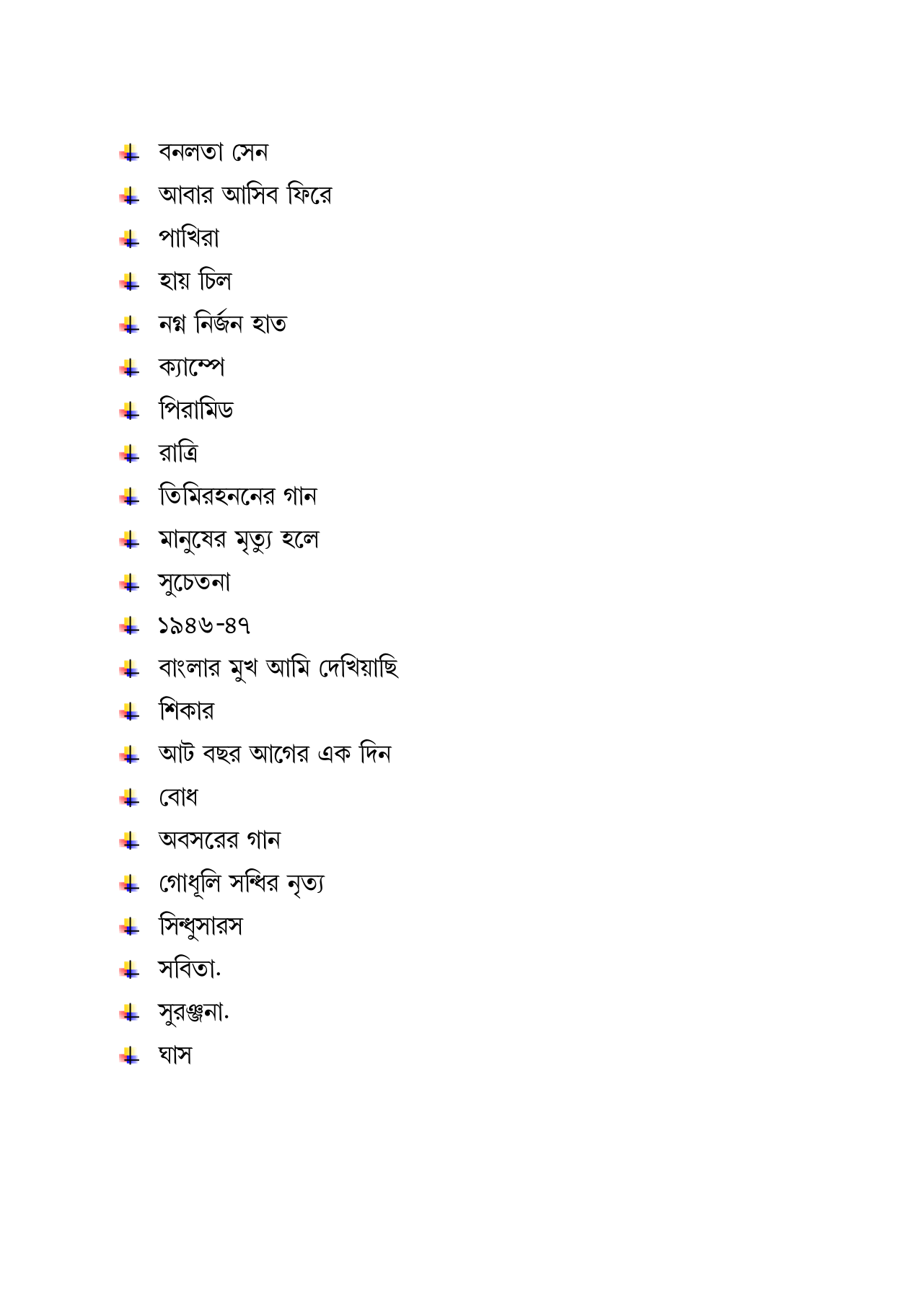Koyekti Nirbachito Kobita [Jibanananda Das]
