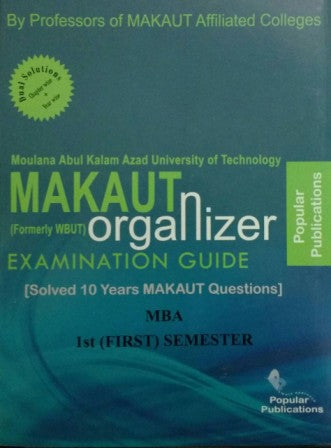 ORGANIZER MAKAUT (WBUT) MBA 1ST SEMESTER
