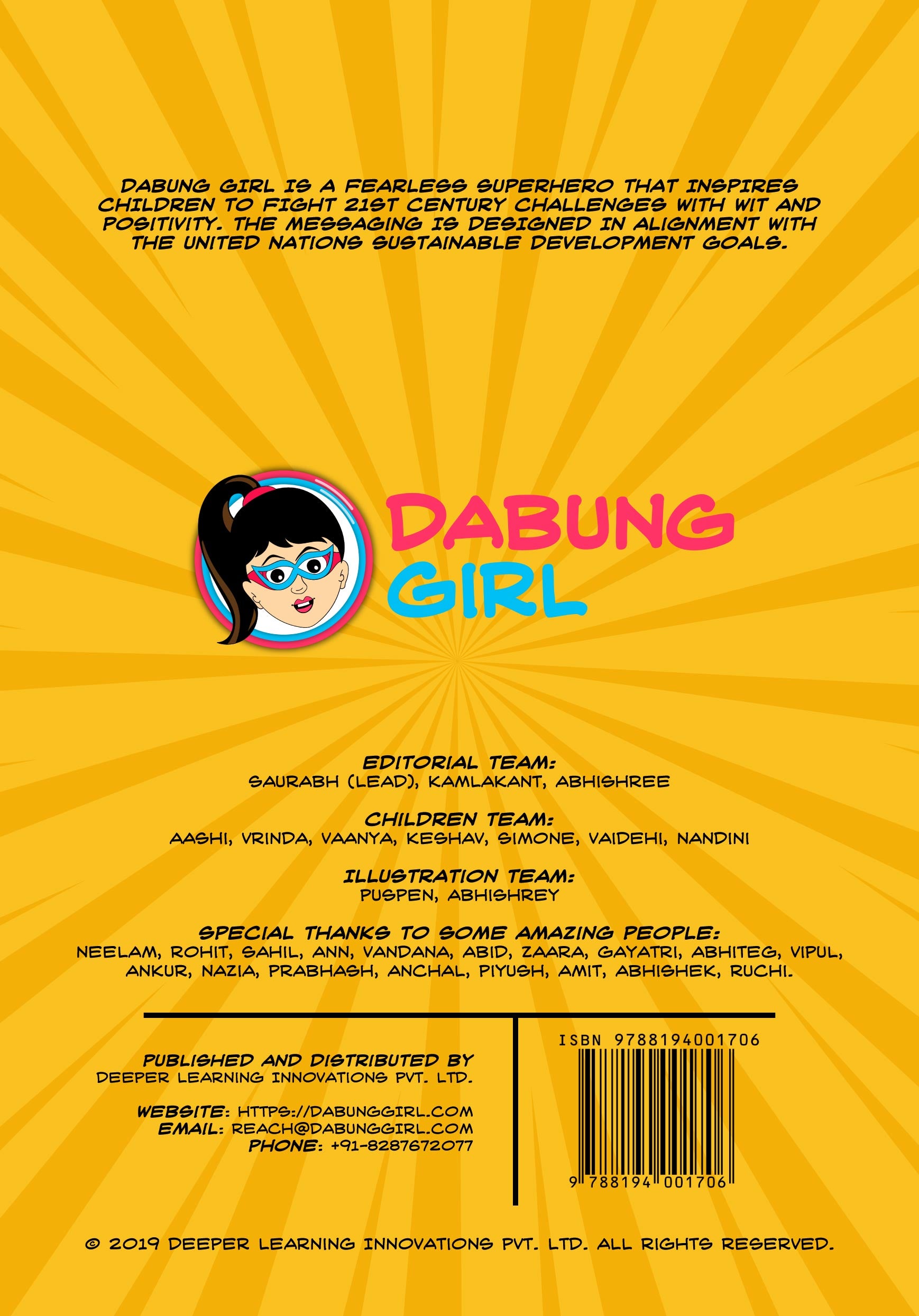 DABUNG GIRL and The Space Journey: Indian Superhero Comic Book for Children (English)