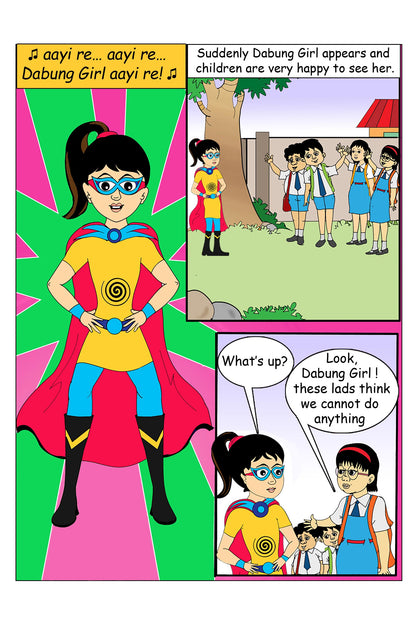 DABUNG GIRL and The Space Journey: Indian Superhero Comic Book for Children (English)