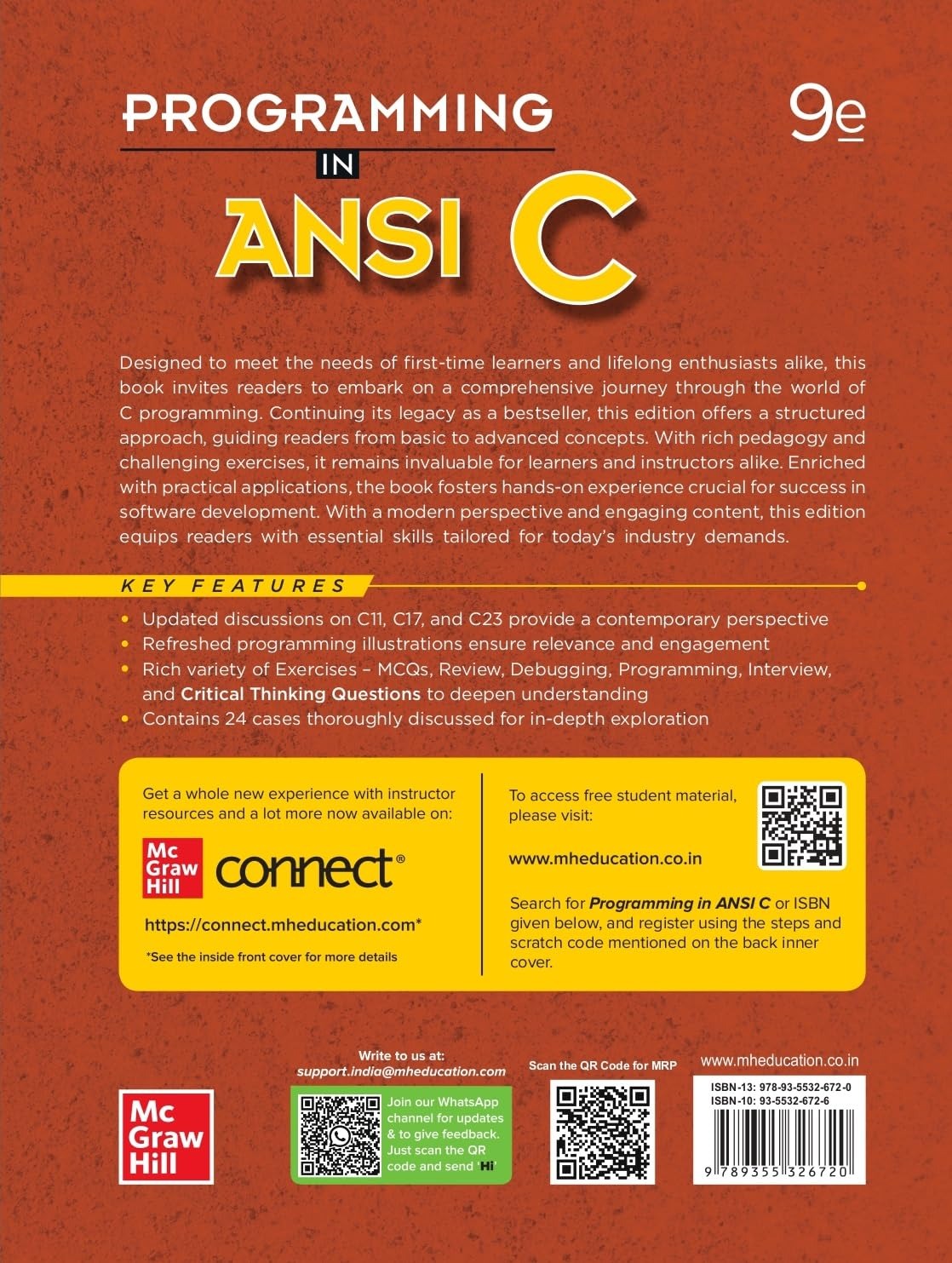 Programming in ANSI C || 9th Edition || by E Balagurusamy || McGraw Hill
