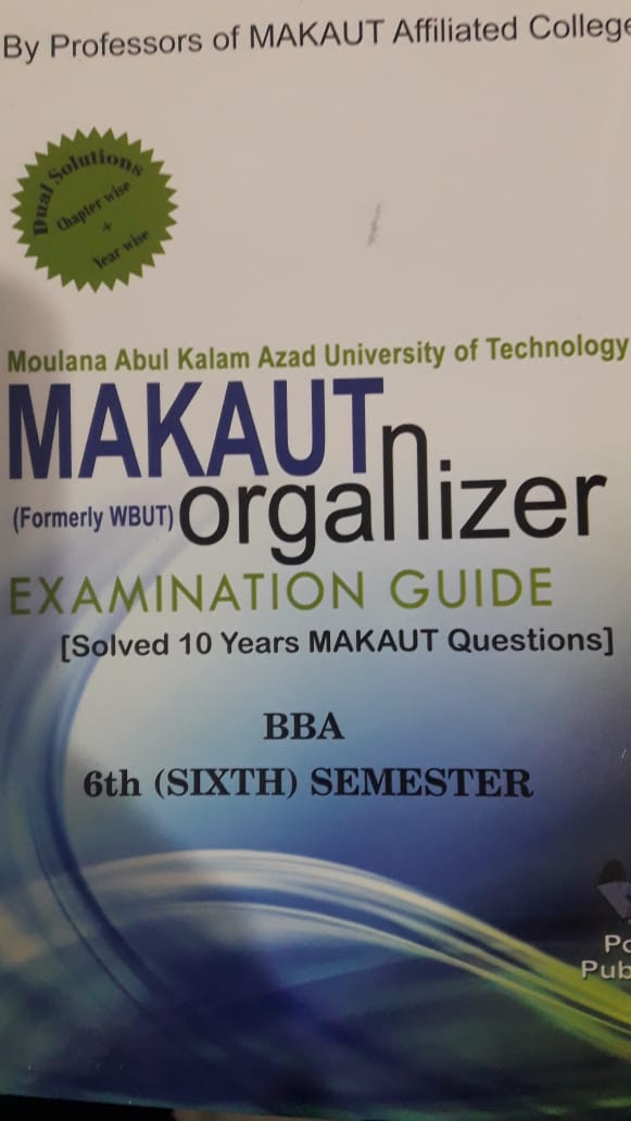 MAKAUT ORGANIZER 6TH SEM BBA