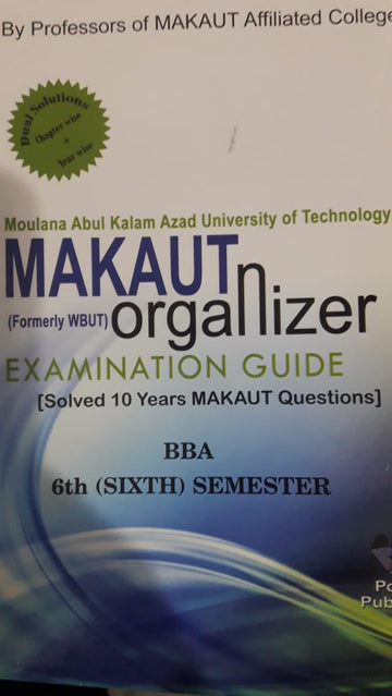 MAKAUT ORGANIZER 6TH SEM BBA