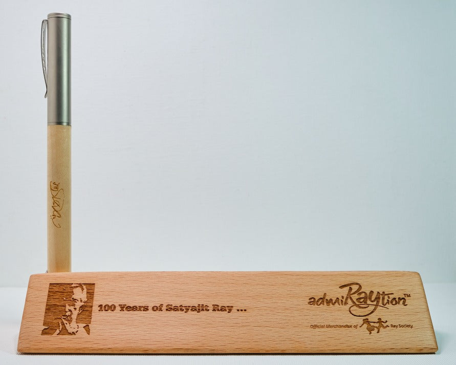 admiRaytion Satyajit Ray 100 Years Wooden Celebration Pen cum Wooden Case