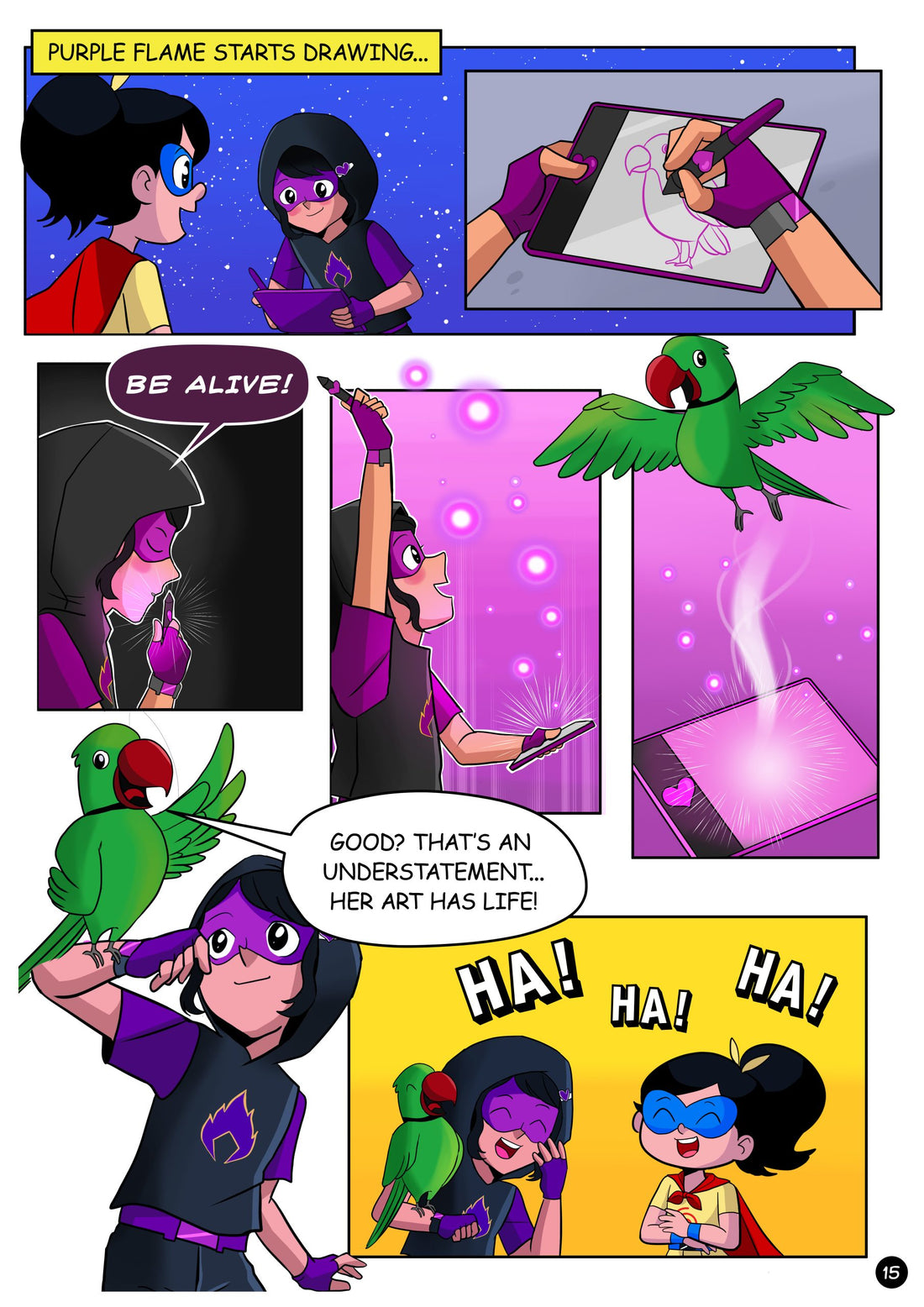 Beating the Odds: Purple Flame and Dabung Girl: Superhero comic book for kids ( English graphic novel for children )