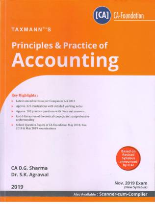 PRINCIPLES &amp; PRACTICE OF ACCOUNTING FOR CA - FOUNDATION  (ENGLISH, BOOK, CA D.G. SHARMA, DR. S.K. AGARWAL)