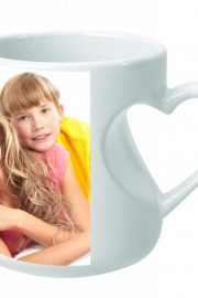 love shaped coffee mug
