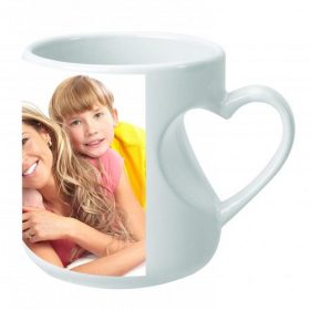 love shaped coffee mug